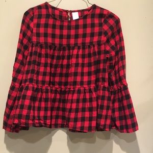 Arizona Jean Plaid Top